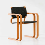 Set Of 2 Black/Red/White Cantilever Armchairs With Poplar Frame Main Product Image