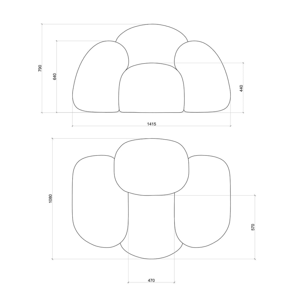 Shaggy Pink Yeti Sofa - Voluminous Cloud Shape