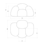 Shaggy Pink Yeti Sofa - Voluminous Cloud Shape