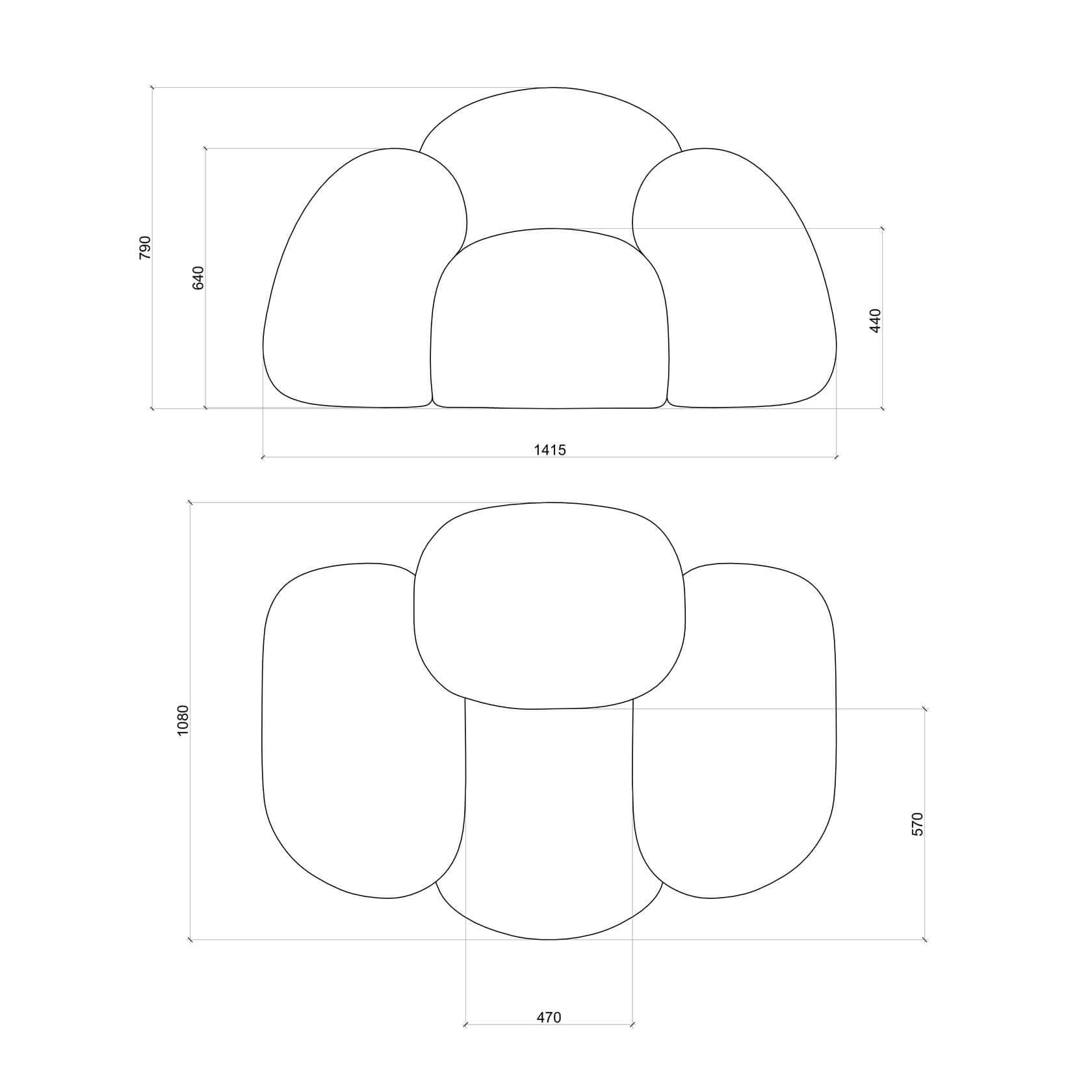 Shaggy Pink Yeti Sofa - Voluminous Cloud Shape