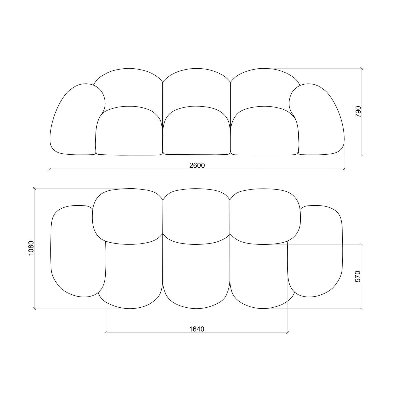 Shaggy Pink Yeti Sofa - Voluminous Cloud Shape