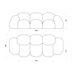 Shaggy Pink Yeti Sofa - Voluminous Cloud Shape