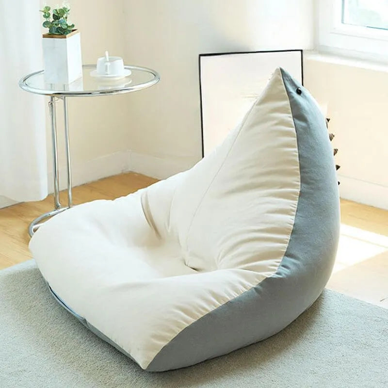 Shark-Shaped Flannel Bean Bag Chair with Removable Cover