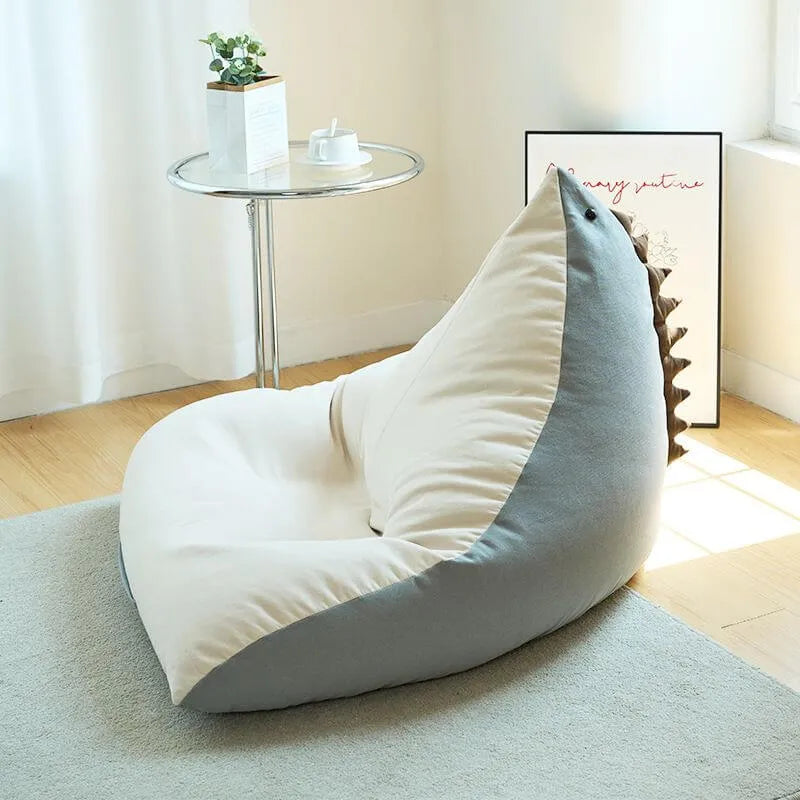 Shark-Shaped Flannel Bean Bag Chair with Removable Cover Main Product Image