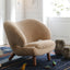 Shearling Pelican Chair Series With Walnut Legs and Embrace Lounge Silhouette
