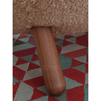 Shearling Pelican Chair Series With Walnut Legs and Embrace Lounge Silhouette