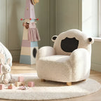Sheep Sherpa Kids Sofa Chair, Rounded Reading Seat for Cozy Rooms Main Product Image