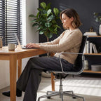 Sierra Low-Back Executive Office Chair in Black Leather