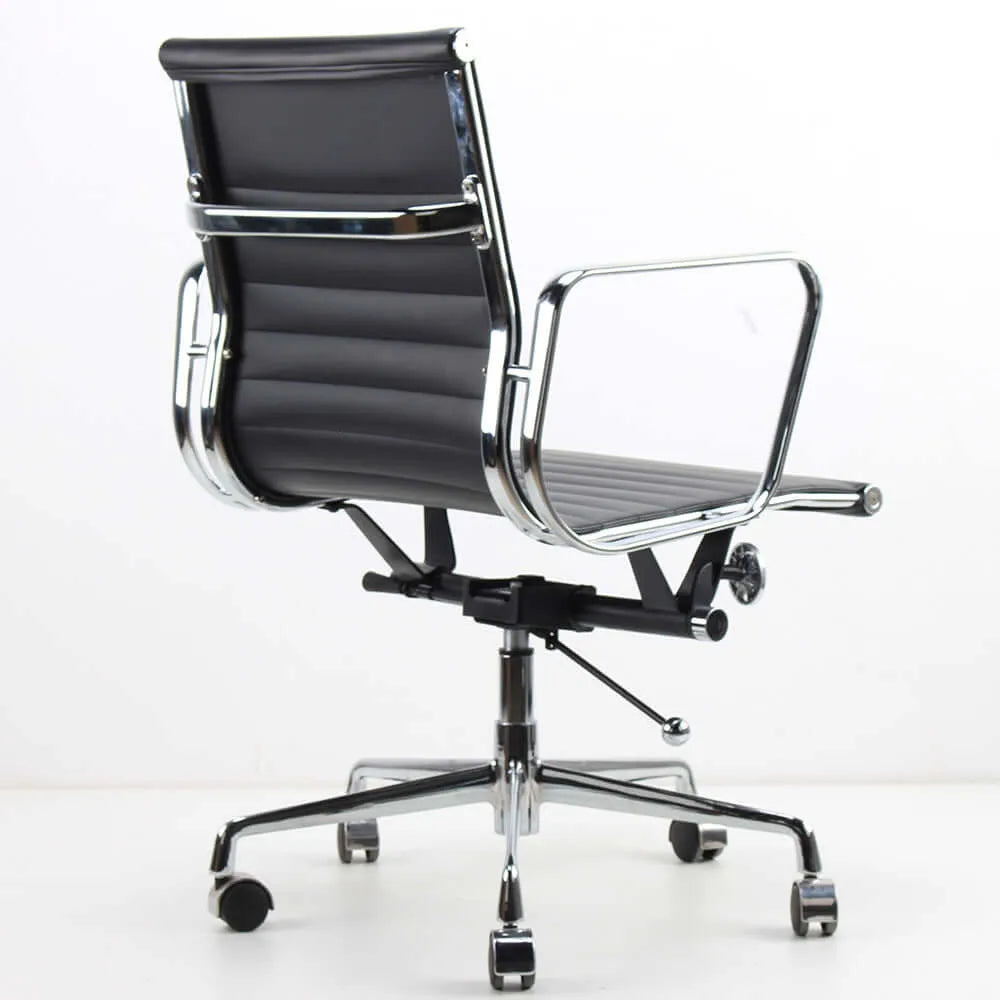 Sierra Low-Back Executive Office Chair in Black Leather