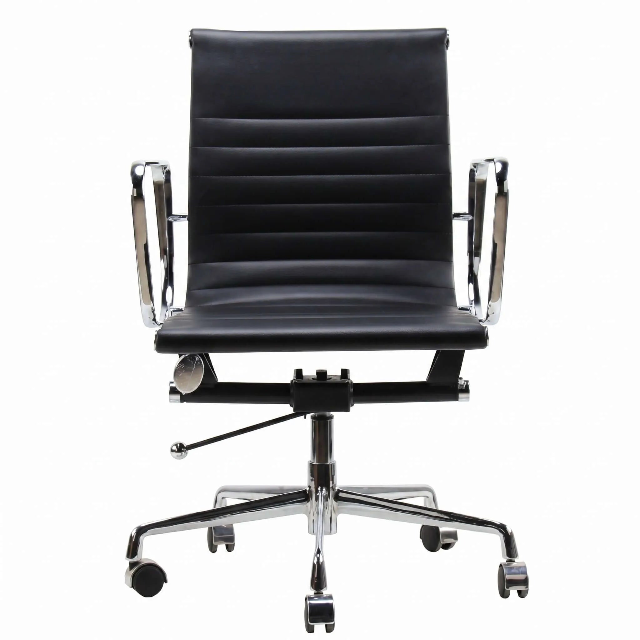 Sierra Low-Back Executive Office Chair in Black Leather Secondary image