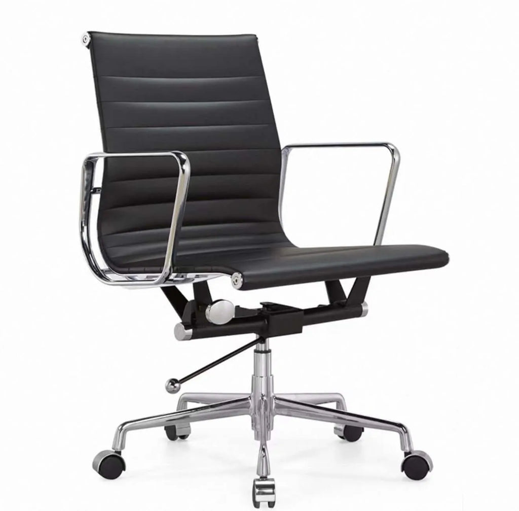 Sierra Low-Back Executive Office Chair in Black Leather Main Product Image