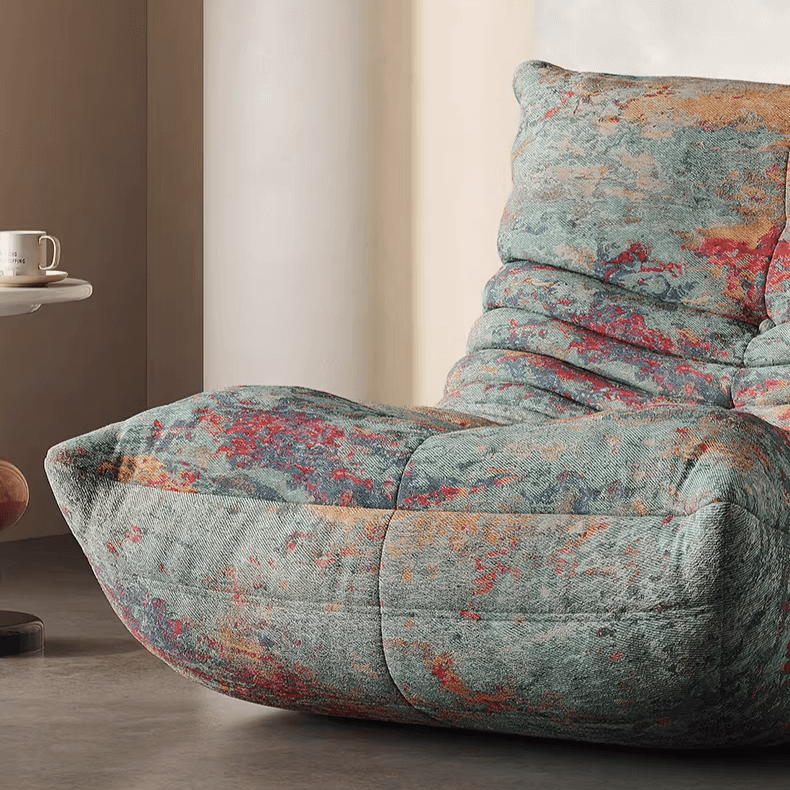 Silk Jacquard Caterpillar Sofa Chair - Abstract Colors