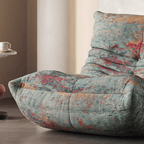 Silk Jacquard Caterpillar Sofa Chair - Abstract Colors