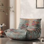 Silk Jacquard Caterpillar Sofa Chair - Abstract Colors