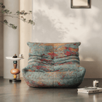 Silk Jacquard Caterpillar Sofa Chair - Abstract Colors