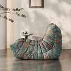 Silk Jacquard Caterpillar Sofa Chair - Abstract Colors