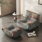 Silk Jacquard Caterpillar Sofa Chair - Abstract Colors Main Product Image
