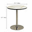 Sintered Stone Side Table with Mirrored Steel Base for Light Luxury Corners Dimensions