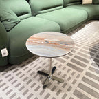 Sintered Stone Side Table with Star Base for Lounge Corners
