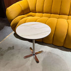 Sintered Stone Side Table with Star Base for Lounge Corners