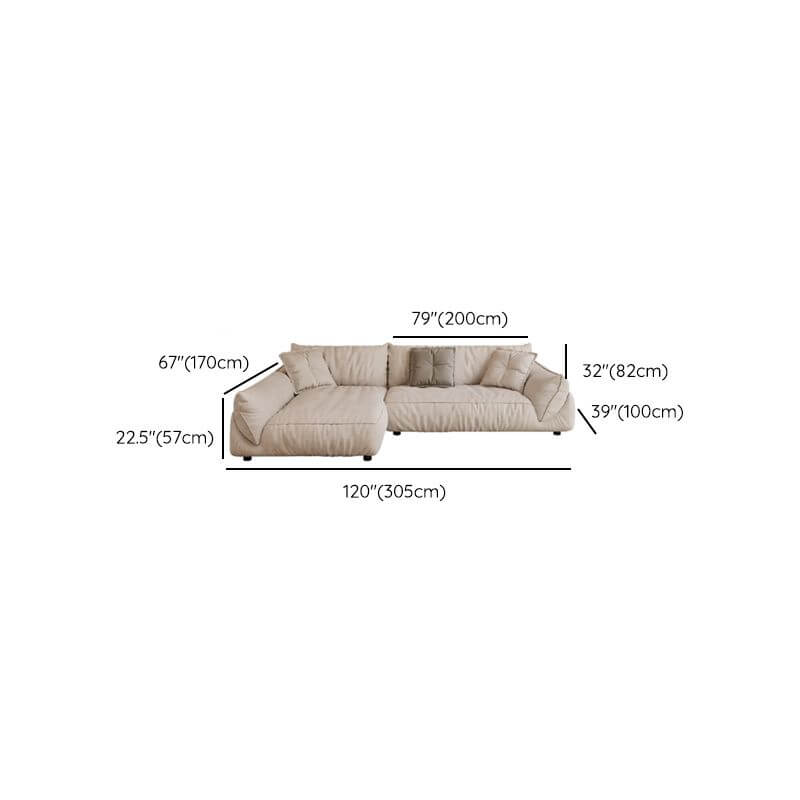Two Piece Sofa Chaise Combination