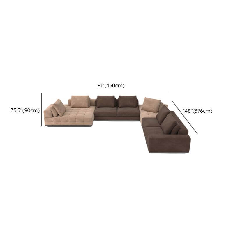 Modern Recliner Sofa with Plush Fabric