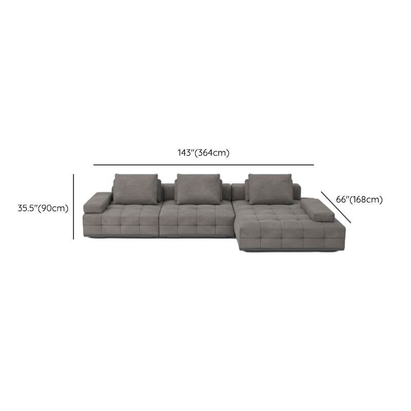 4 Piece Sectional Sofa in Light Brown
