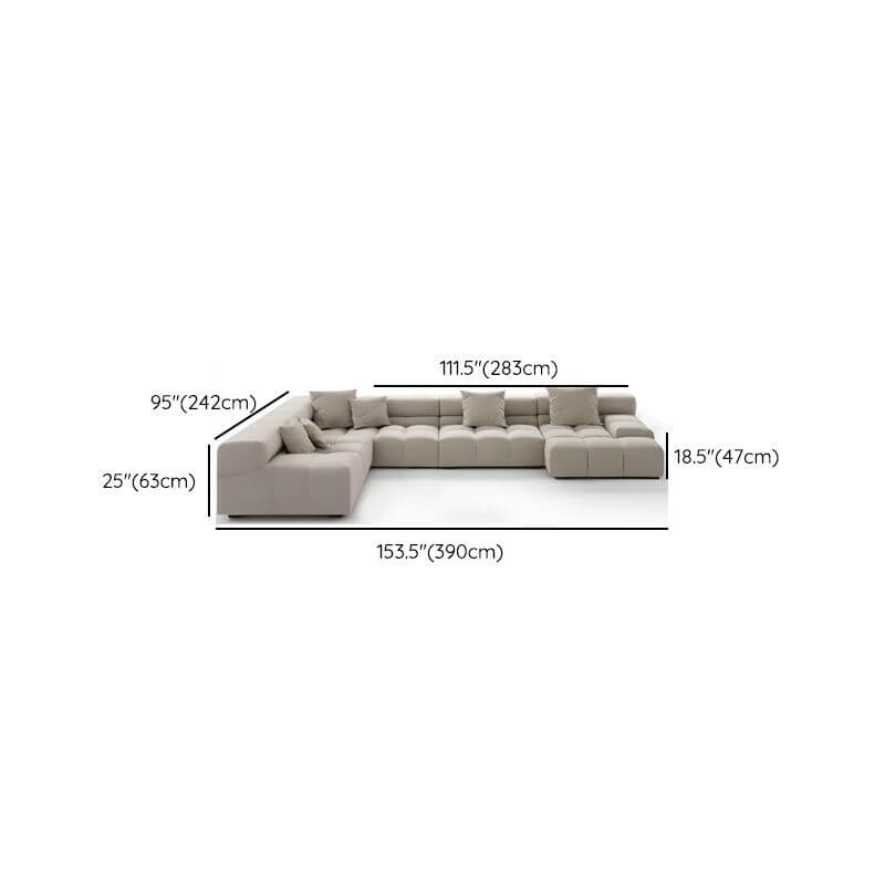 Minimalistic living room with U-Shape sofa arrangement