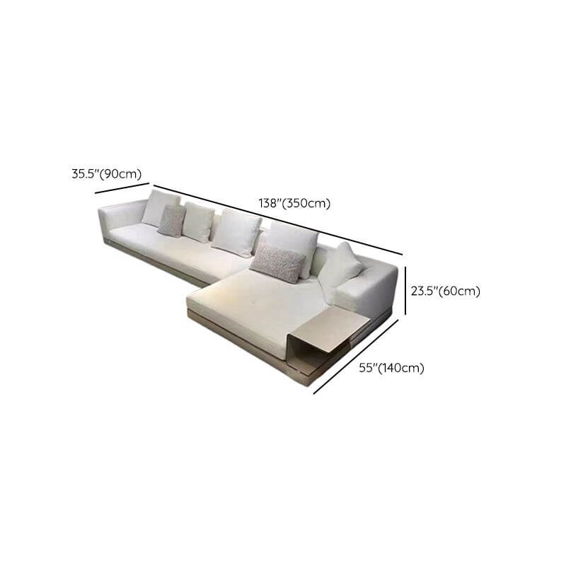5 person sectional sofa in chalk color