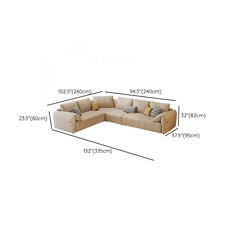 7-seater L-shape sofa recliner in cream