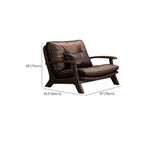 Antique Cocoa/Ink Foam Tufted Arm Chair side view