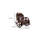 Modern rocking chair with track arm