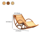 Stylish Cherry Wood rocking chair with rattan details