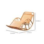 Art Deco Natural Wood Rocking Chair in Brown