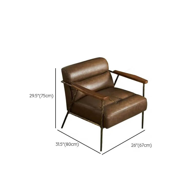 Sepia upholstered armchair