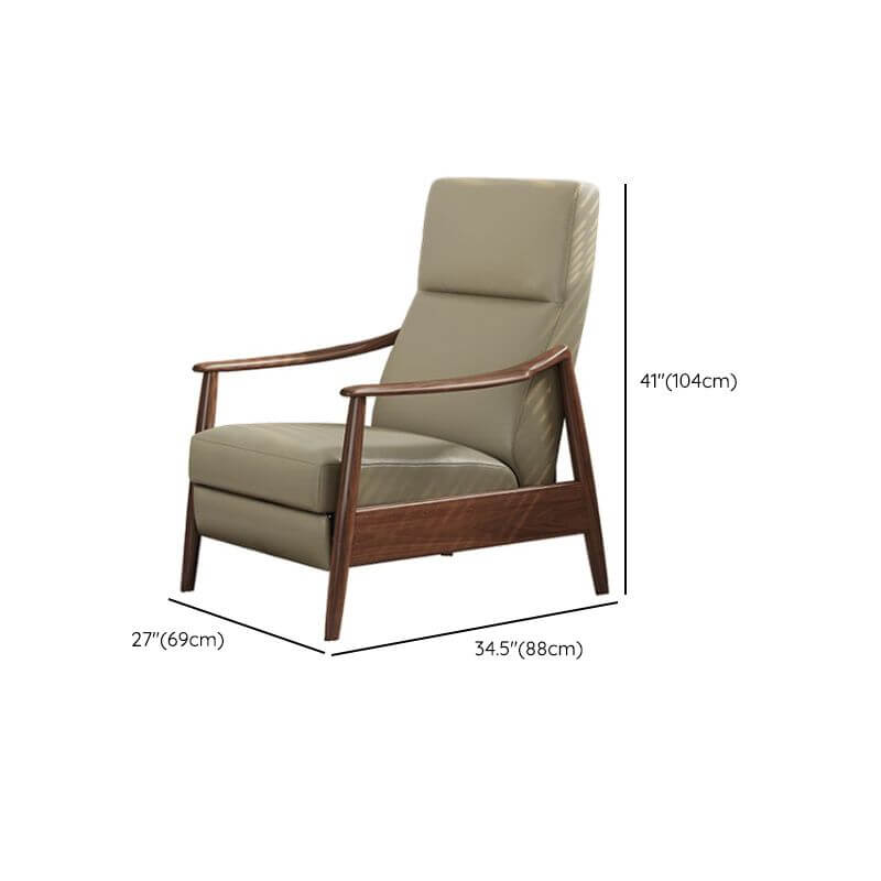 solid wood frame reclining chair