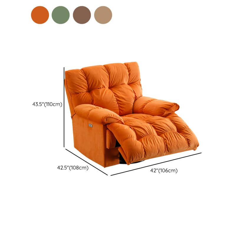 Art Deco metal reclining accent chair in white