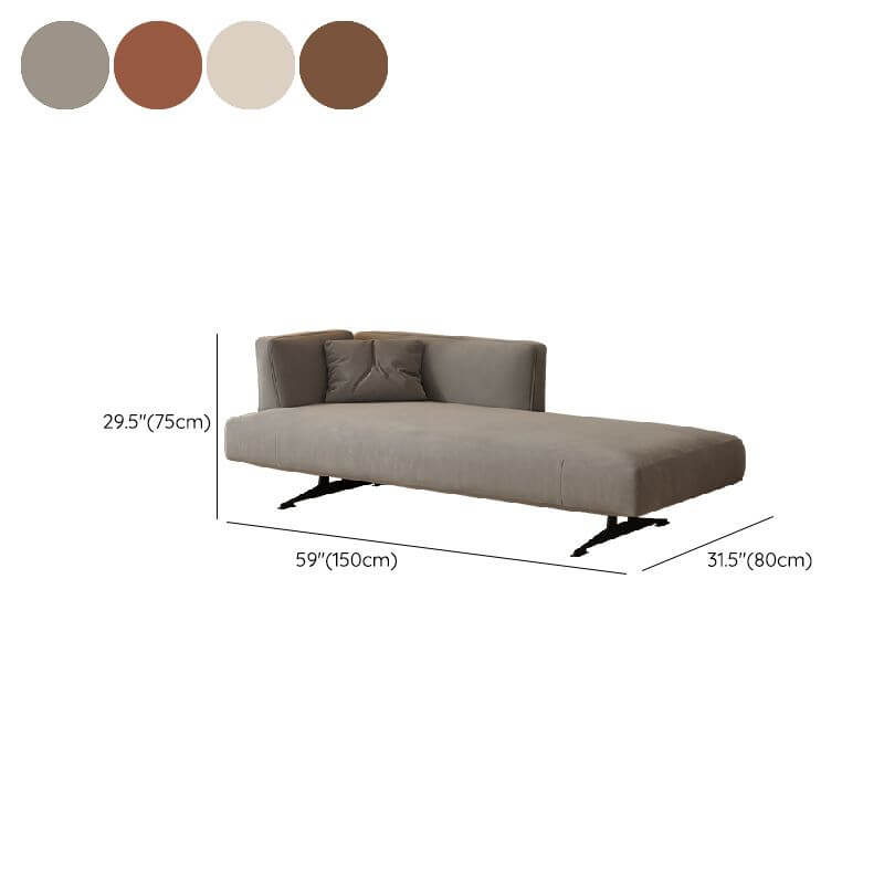 Solid color chaise lounge accent chair