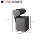 Stylish modern vanity stool in vibrant tangerine