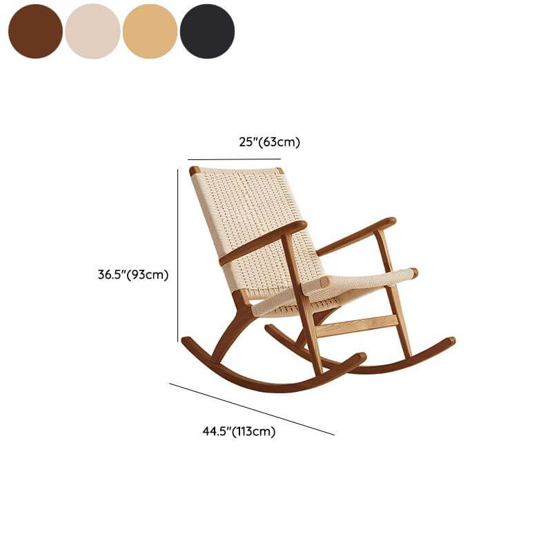 Single seat wicker rocking chair for relaxation