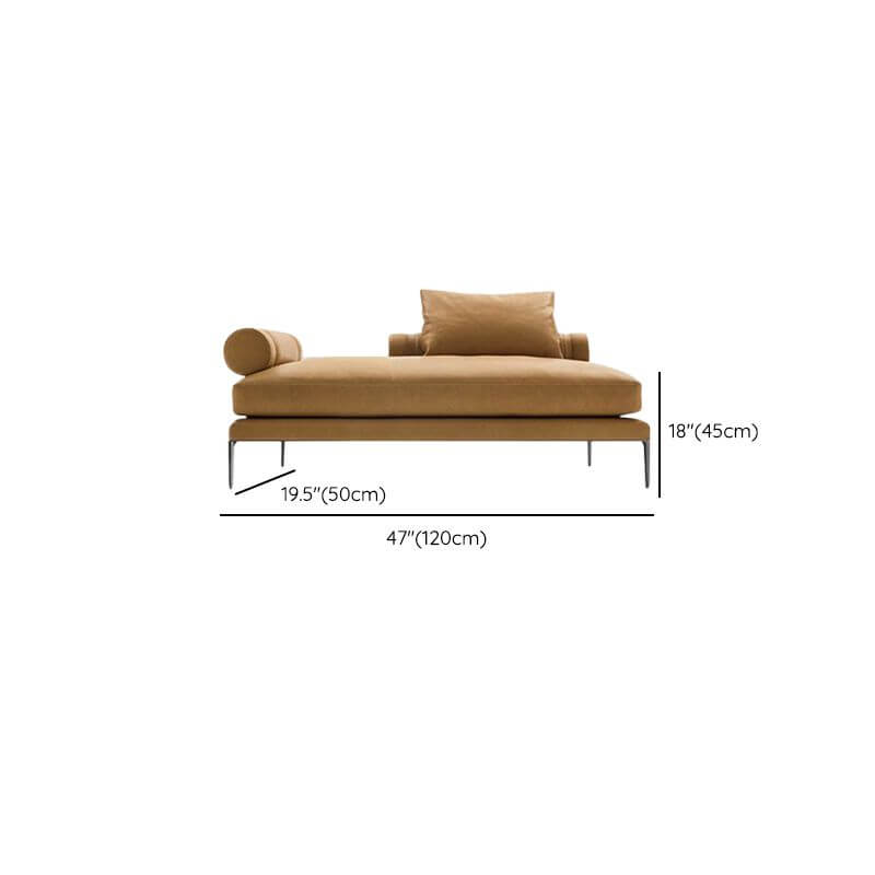 Solid color faux leather sitting room bench