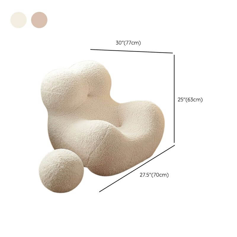 Olive green foam chair with fixed back