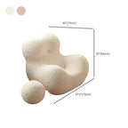 Olive green foam chair with fixed back