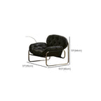Modern accent chair in black and cream colors