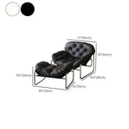 Black cream decorative-stitched accent chair