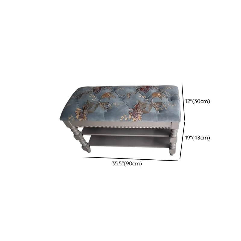 Comfortable shoe bench with floral design