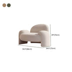 Elegant brown and lime green arm chair