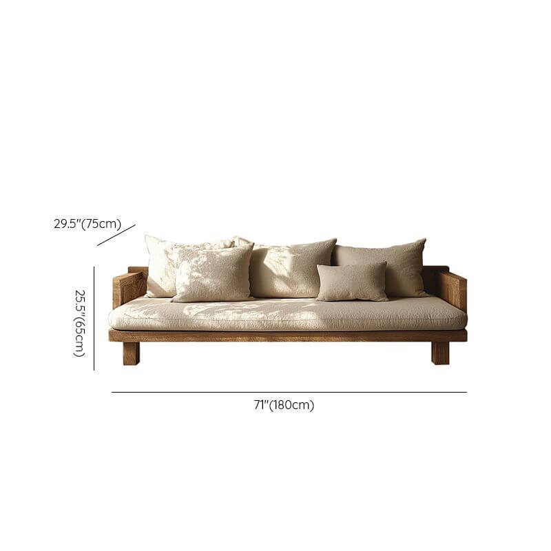 Casual ivory sofa in modern living room