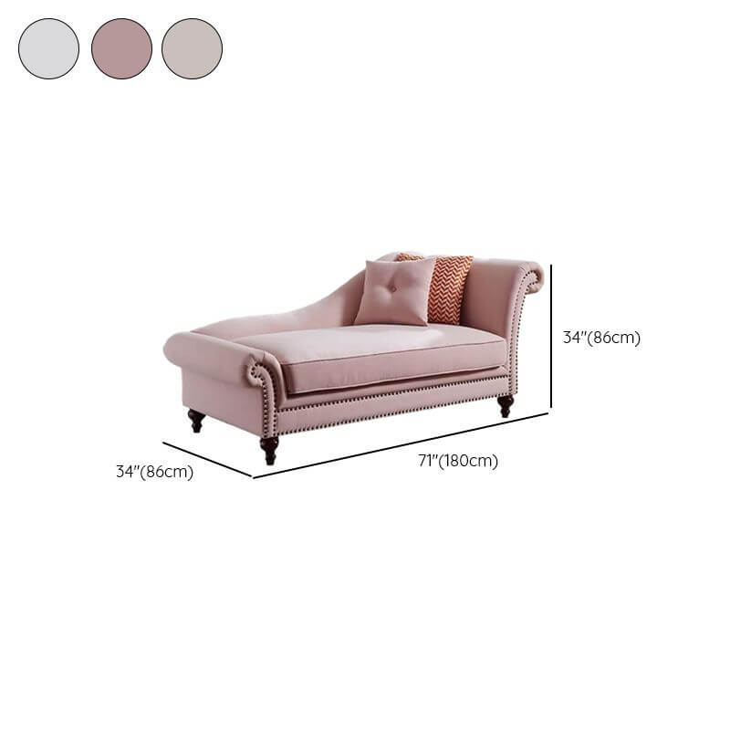 Right-Arm Chaise in Yellow and White Stripes