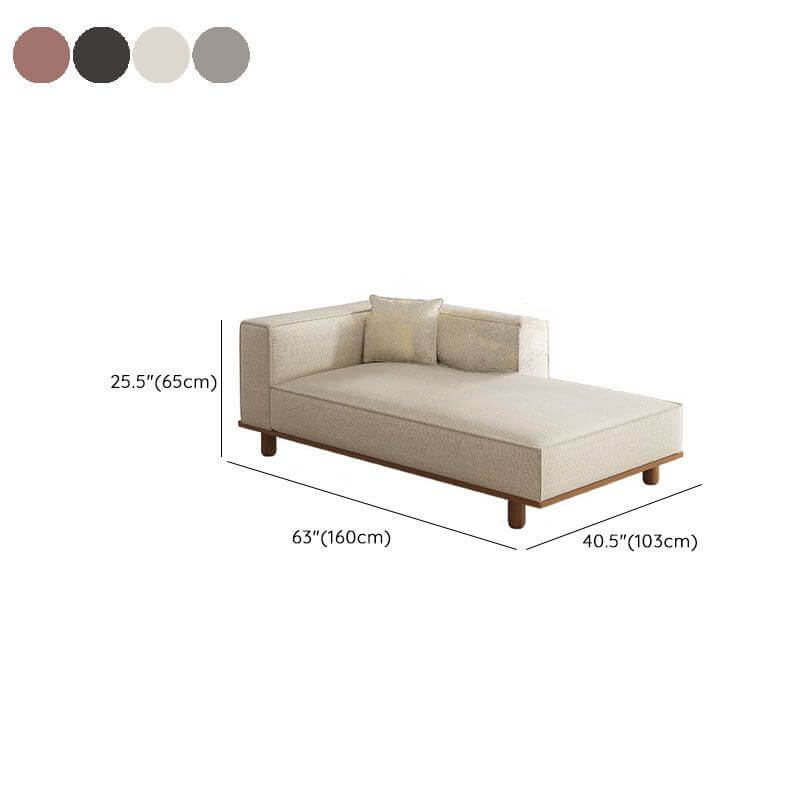 cozy modern chaise with pillow included